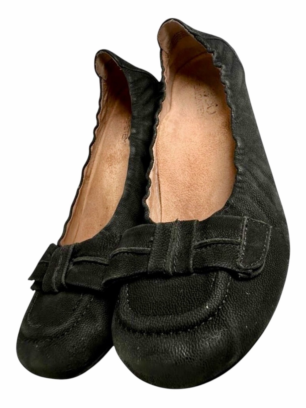 Abeo BioSystem Tatum Black Leather Ballet Flats Bow Comfort Orthotic 8N